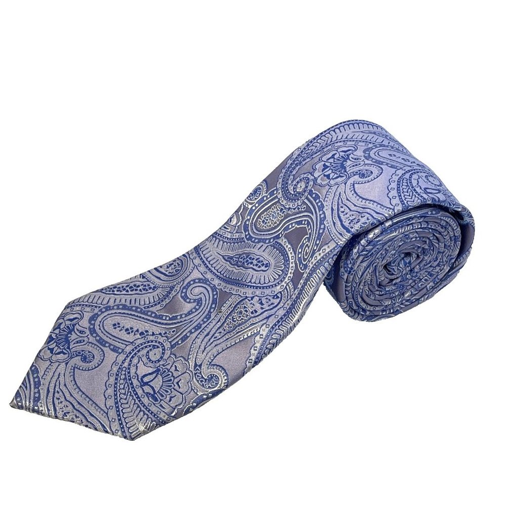 Michael Kors Purple Paisley 100% Silk Mens Classic Neck Tie 61" Long 3.5" Wide